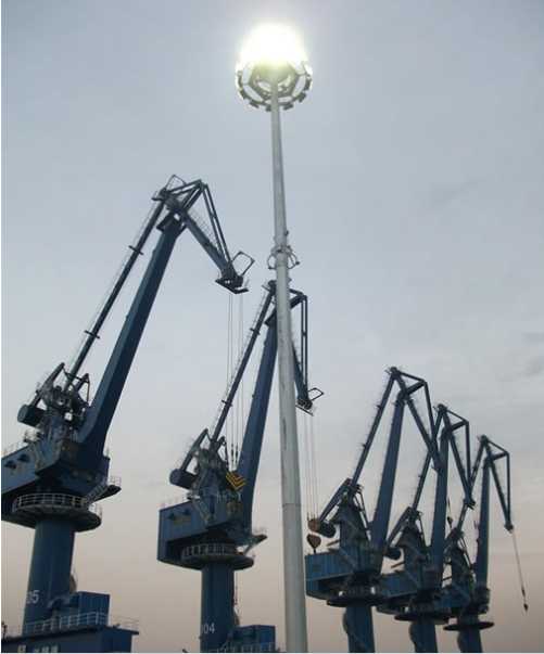 玉门市青岛船港高杆灯亮化